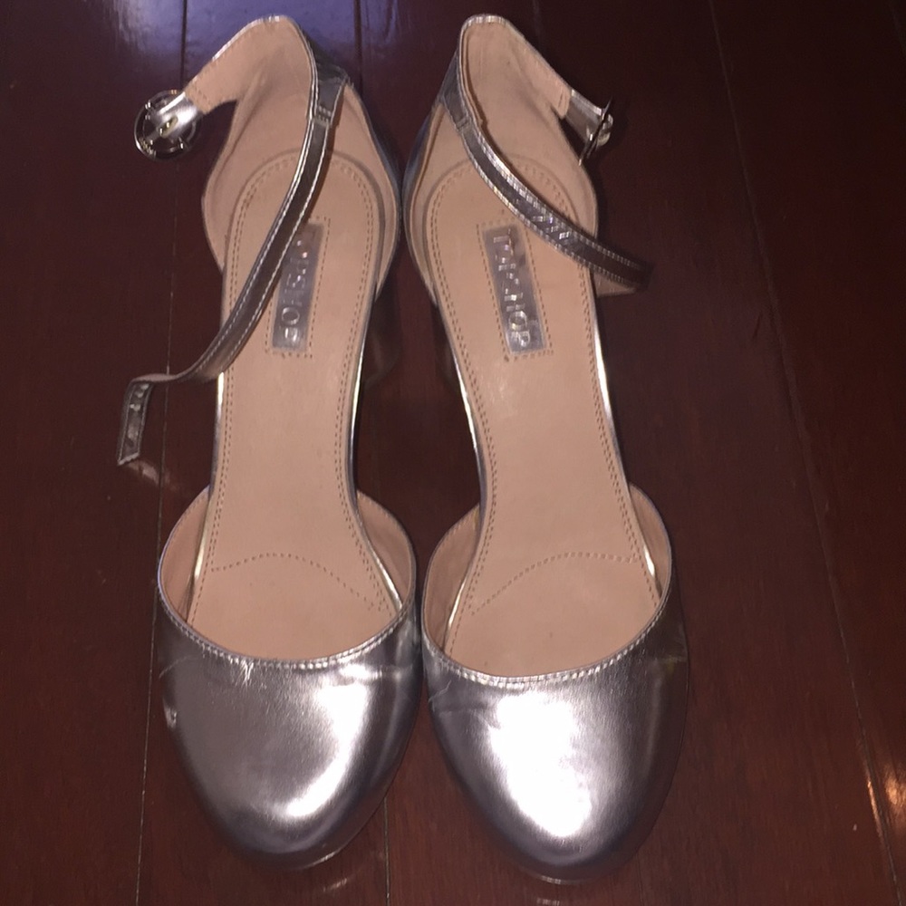 TopShop silver heels